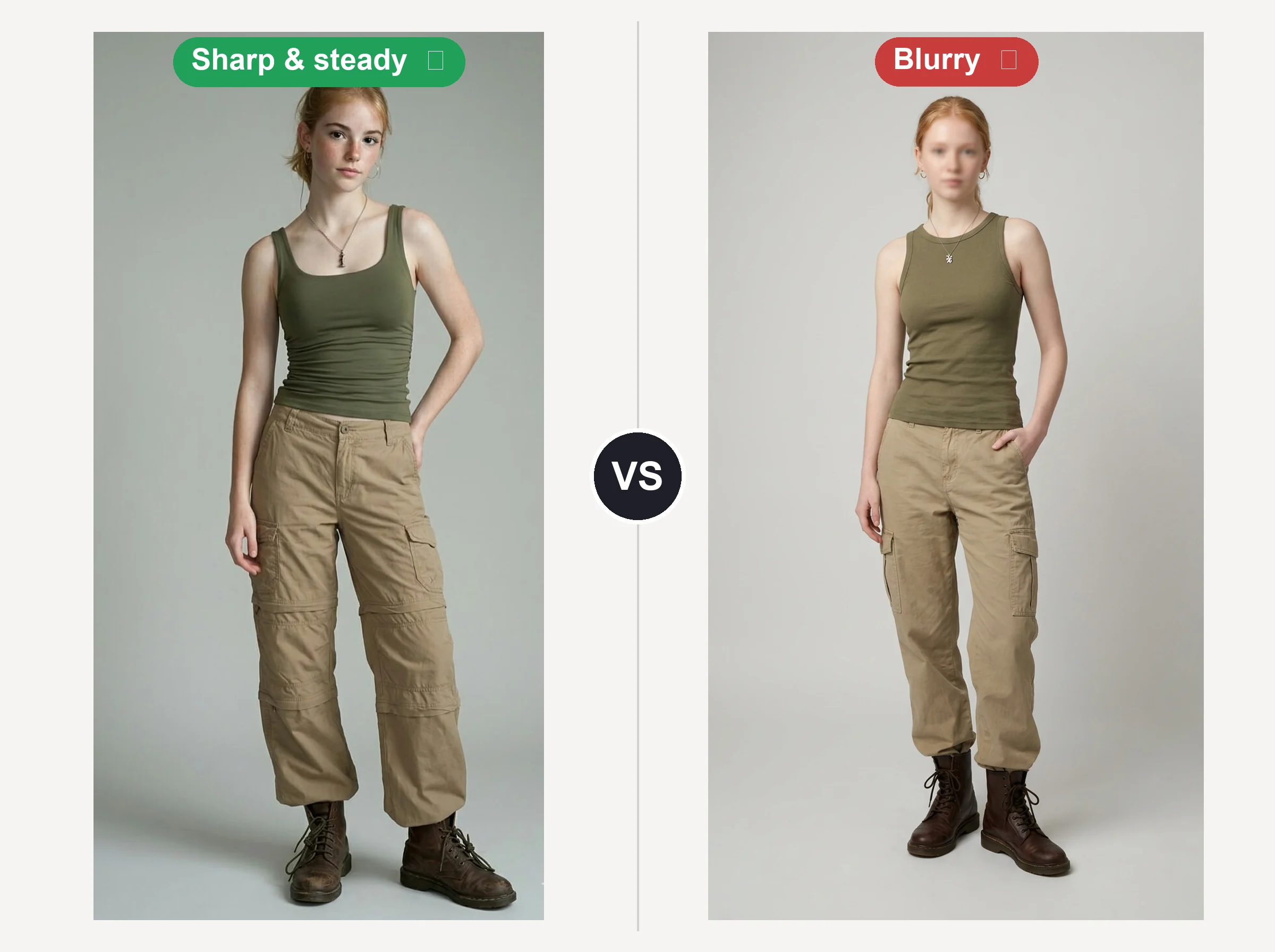 Clear pose for AI clothes swap