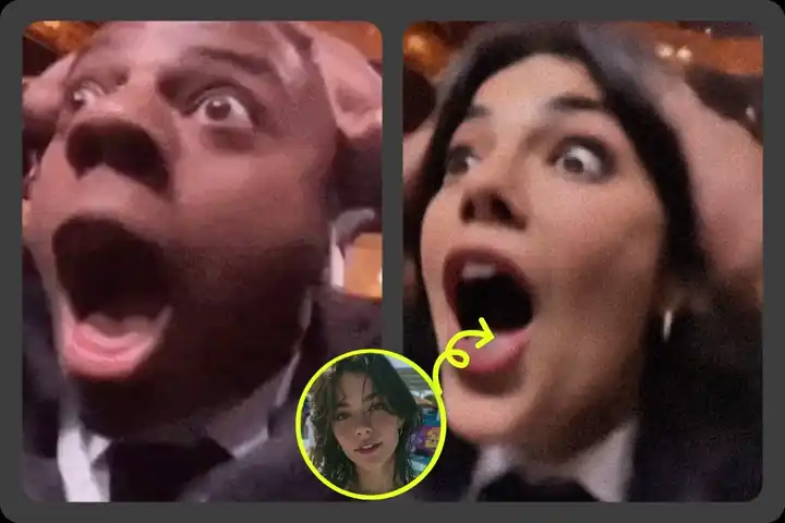 Frame strip of a swap faces gif staying smooth