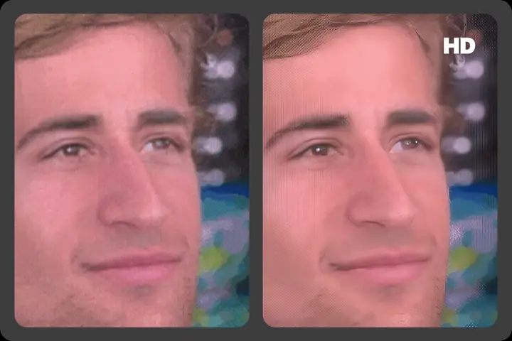 Ejemplo de función de face swap de GIF