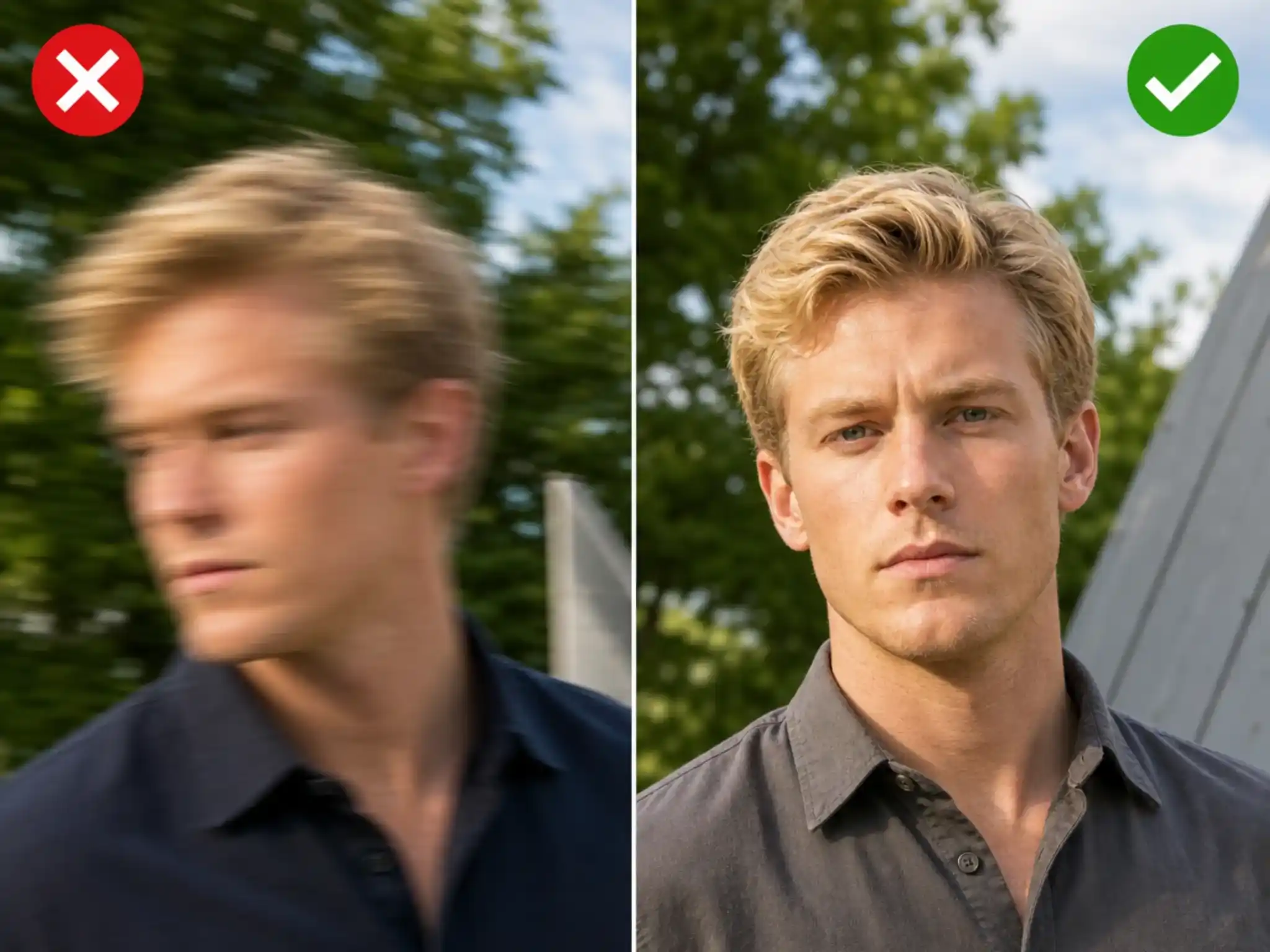 Gebruik scherpe bronfoto’s